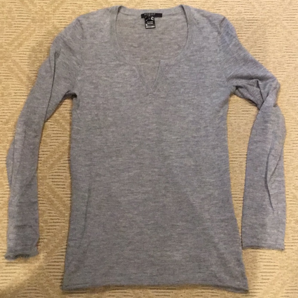Scoop tunic sweater